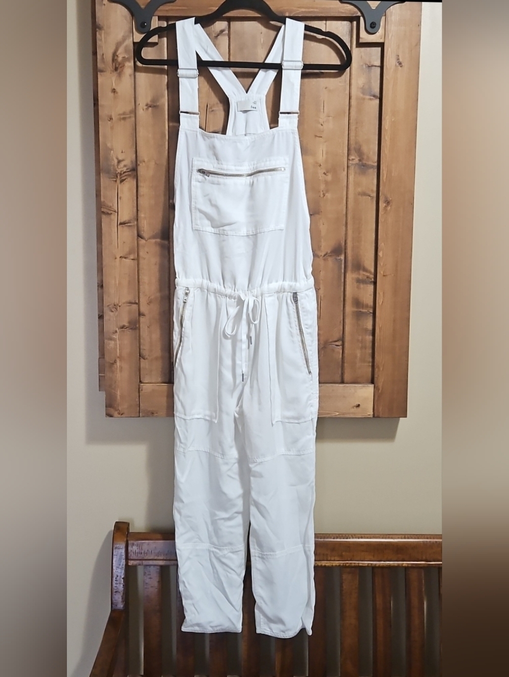 Wilfred Free White Valletta Cropped Overalls Size XXS NWOT